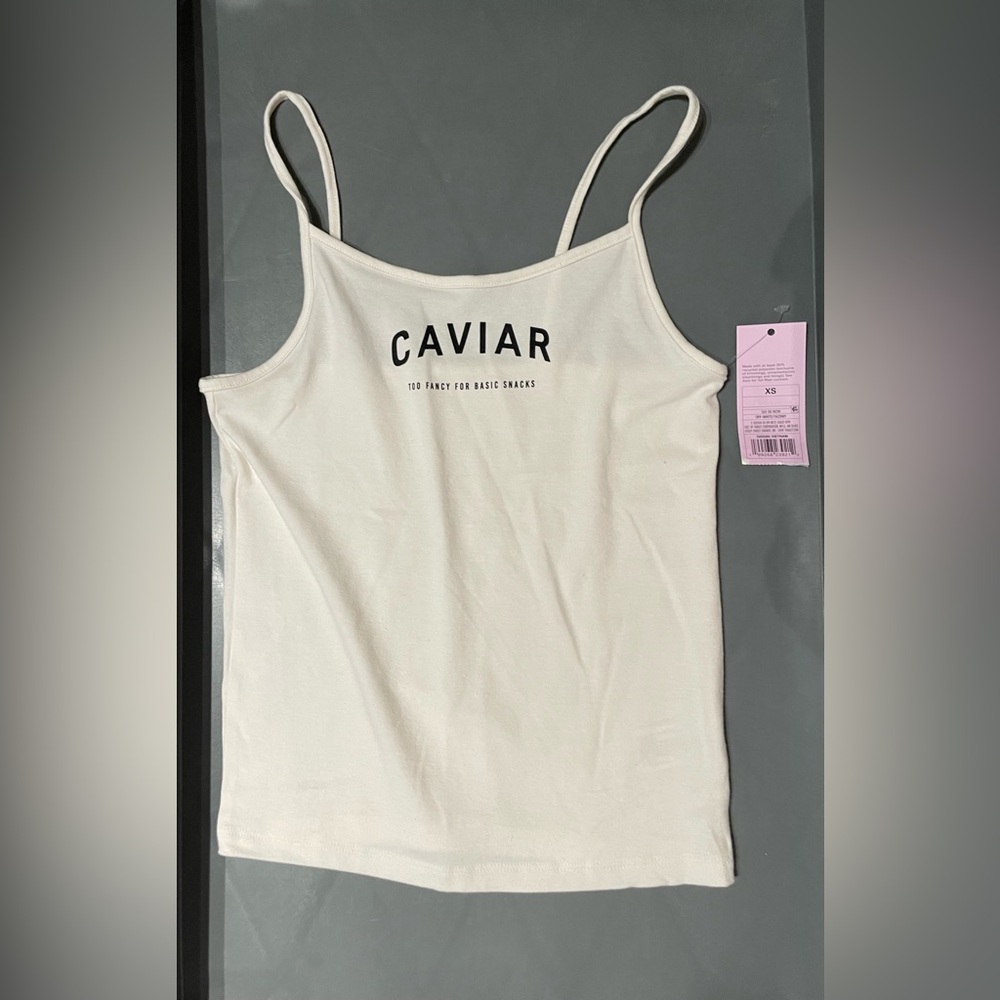 Wild Fable Women's Graphic Camisole Off-White Quote Size XS NWT